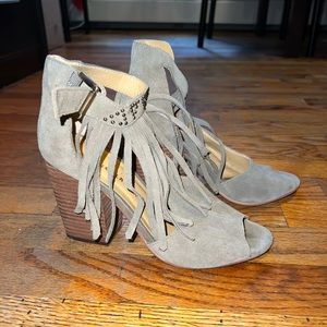 Suede high heels size 8